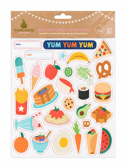 Reusable Lunch Box Stickers - For the Love of Food