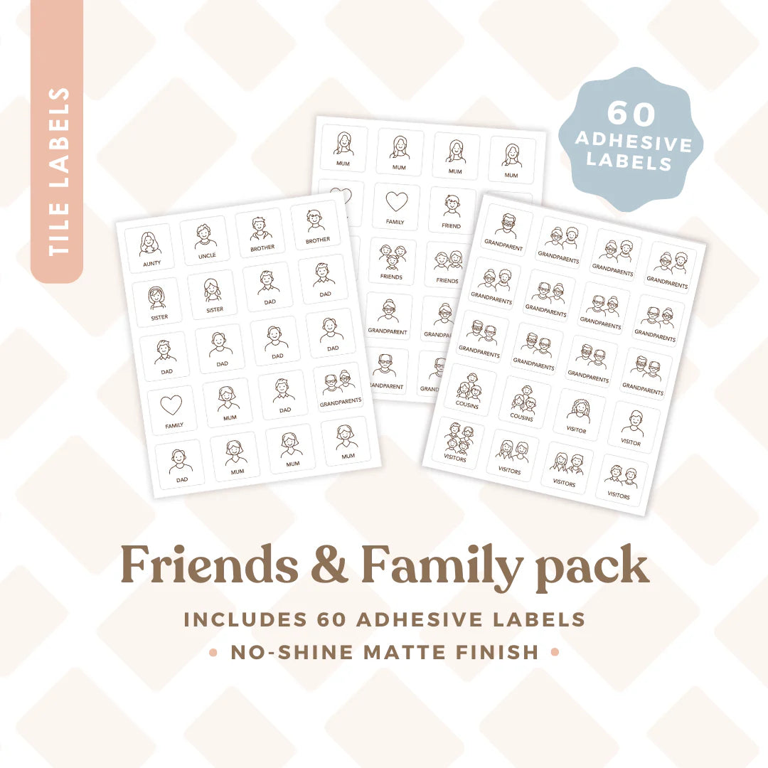 Tile Labels - Friends & Family
