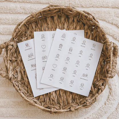 Tile Labels - Friends & Family