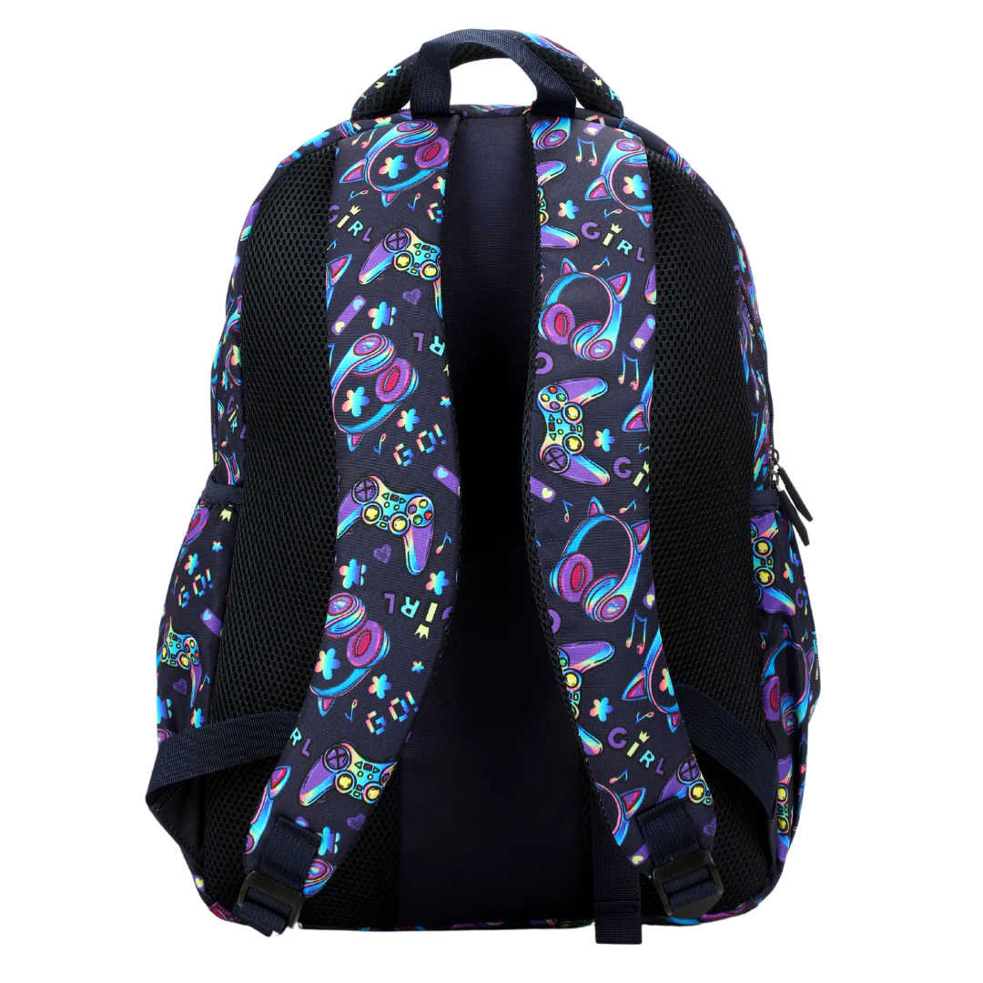 Large School Backpack - Girl Gaming