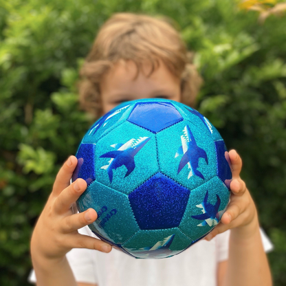 Size 3 Glitter Soccer Ball - Shark City