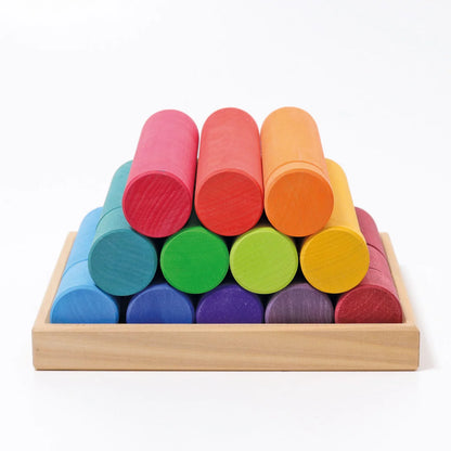 Grimm’s Large Building Rollers - Rainbow