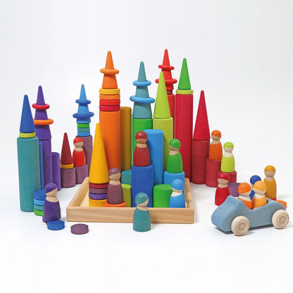 Grimm’s Large Building Rollers - Rainbow