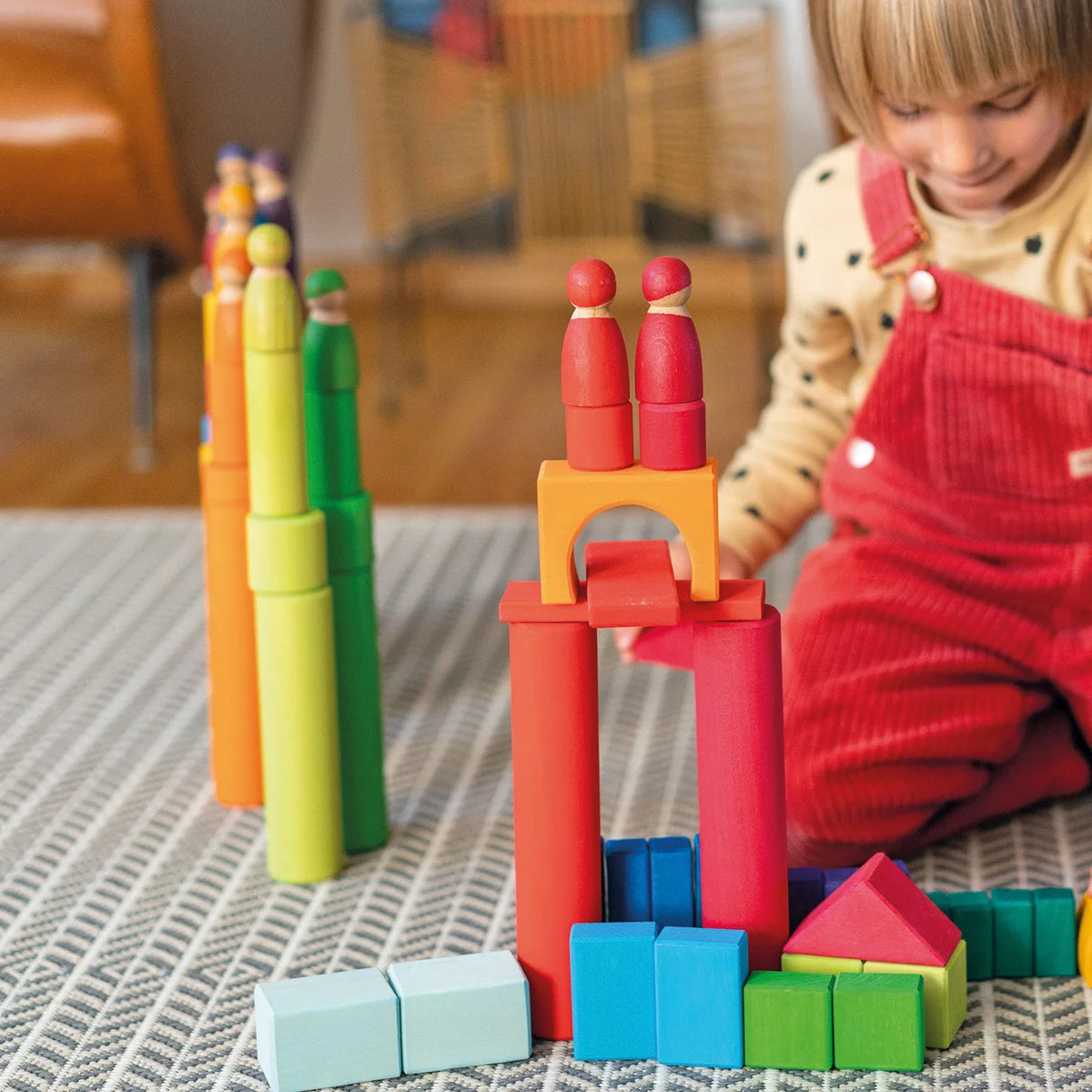 Grimm’s Large Building Rollers - Rainbow