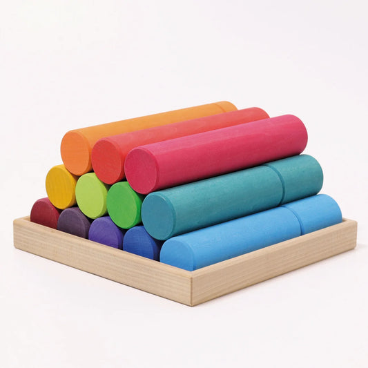 Grimm’s Large Building Rollers - Rainbow