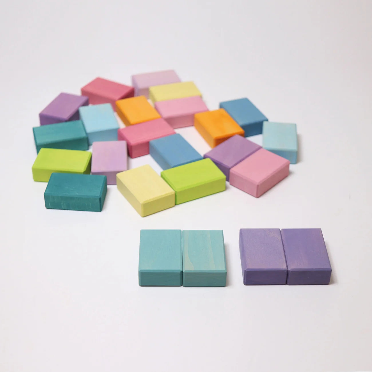 Grimm's Pastel Duo Block Set