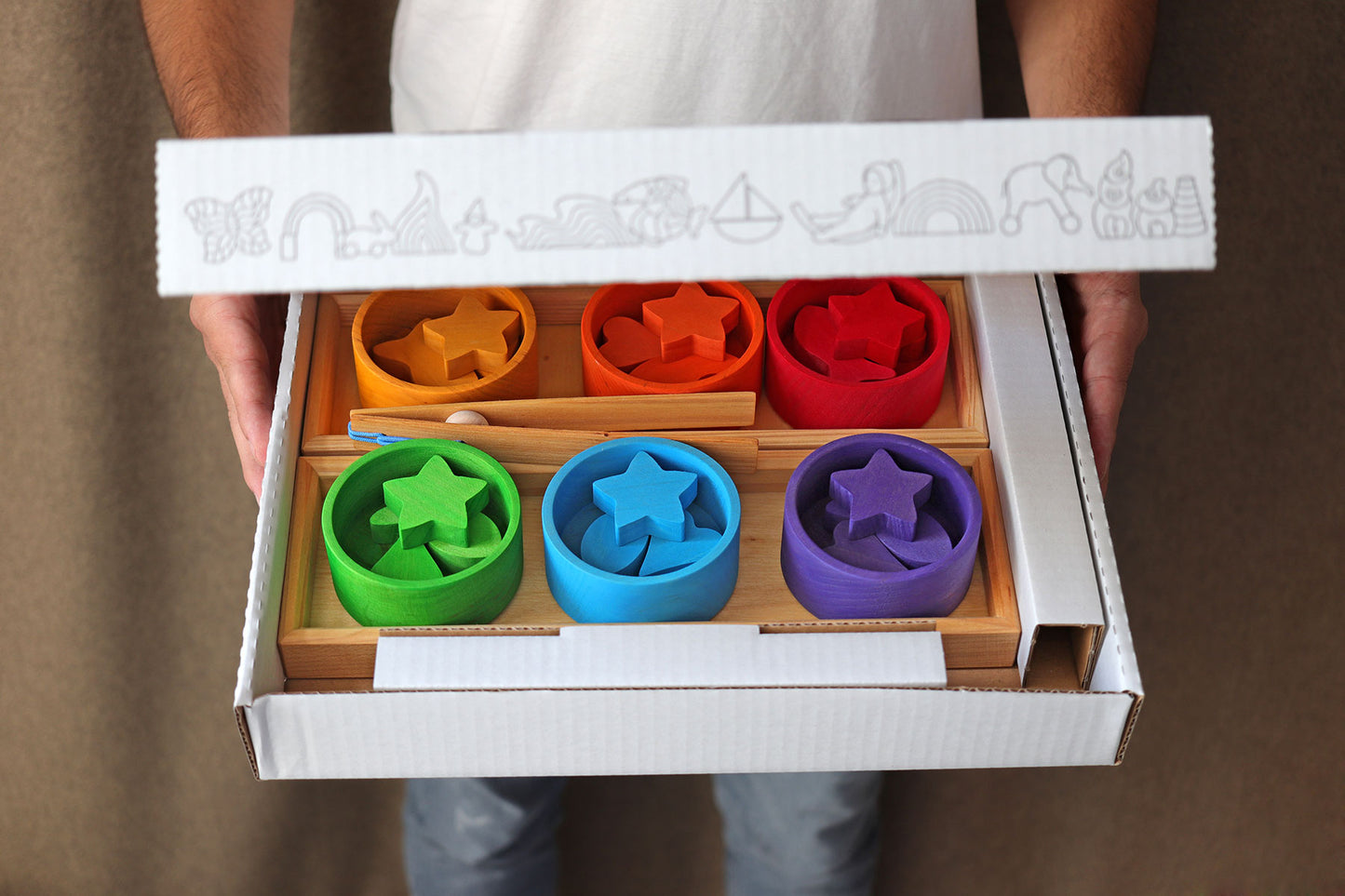 Grimm’s Rainbow Sorting Bowls Game