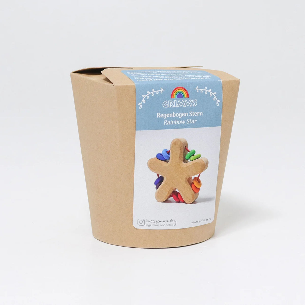 Grimm’s Rattle - Rainbow Star with Beads