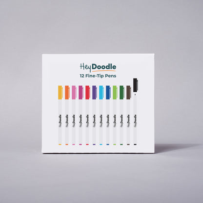 Hey Doodle Markers - Set of 12 - Fine Tip