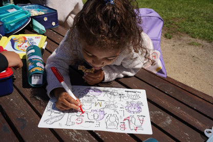 HeyDoodle Wipeable Colouring In - MINI - Into The Wild