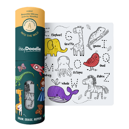 HeyDoodle Wipeable Colouring In - MINI - Into The Wild