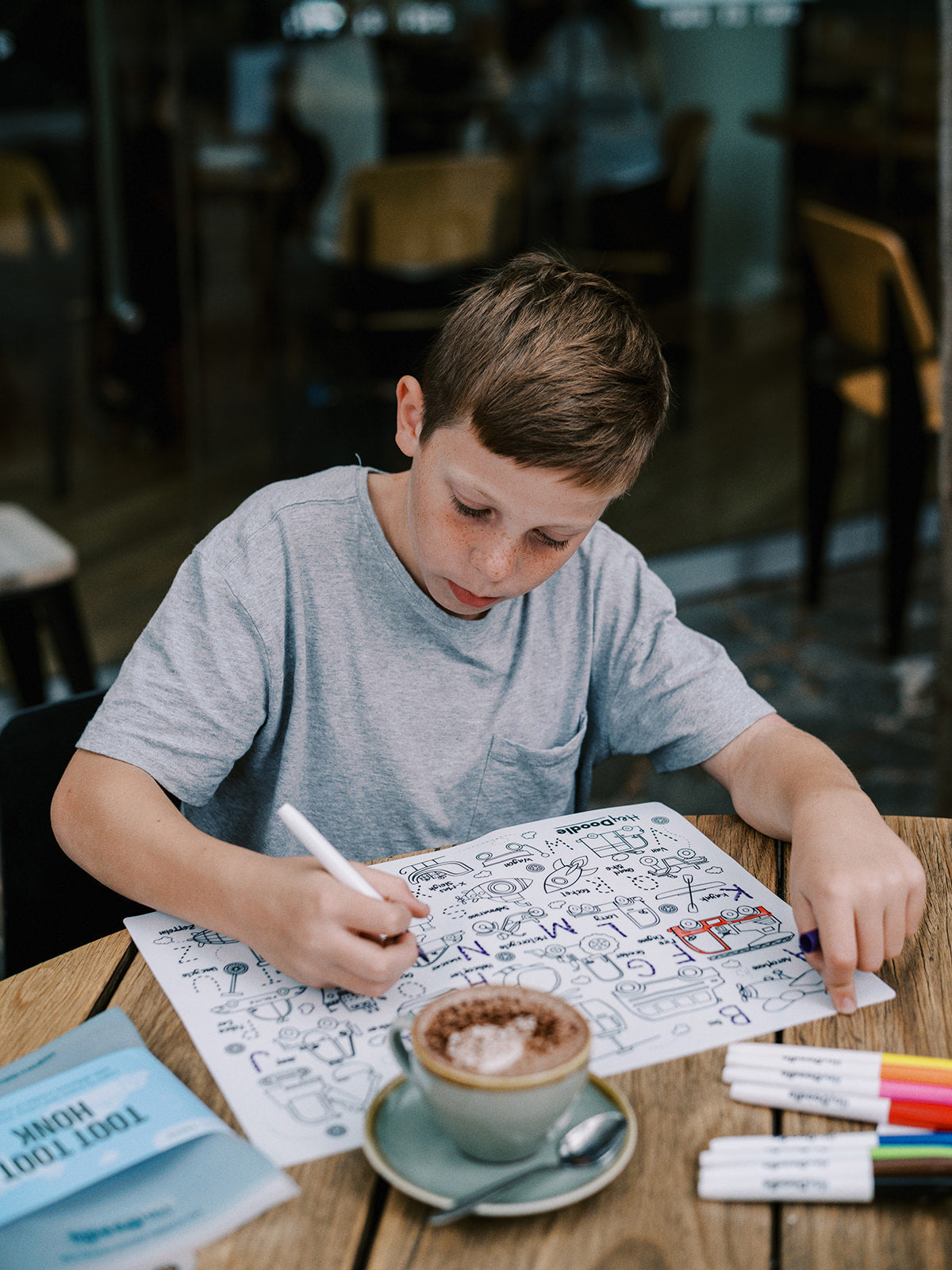 Wipeable Colouring In - Toot Toot Honk