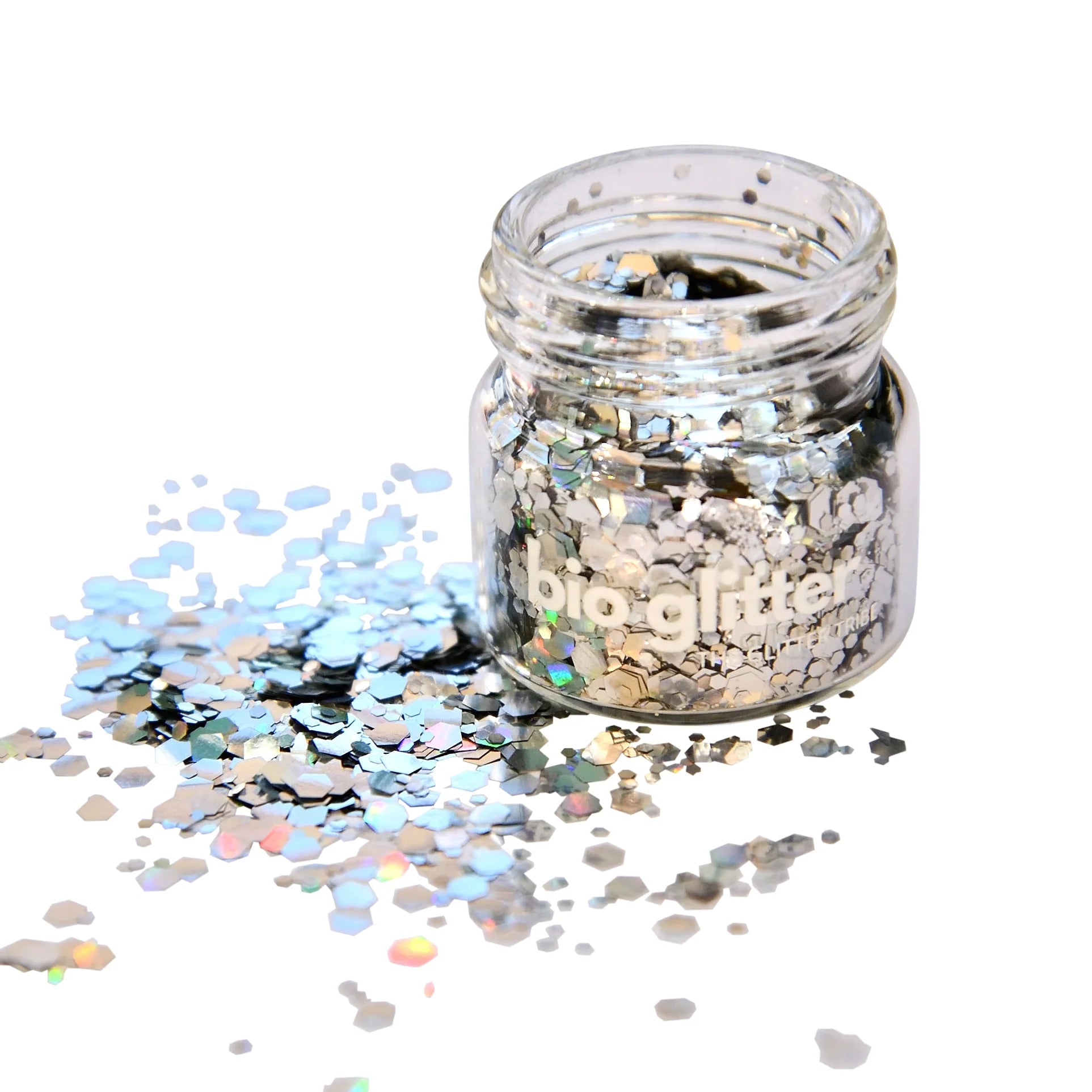 Glitterlution Biodegradable Glitter Set - 8 X 3ml Pots + 2 Chunky Eco Bio Glitter Pots