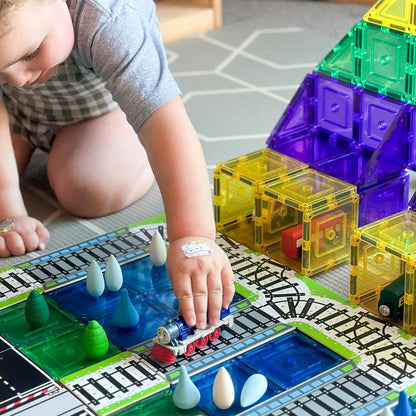 Magnetic Tile Topper - Train Track Pack (36 Piece)