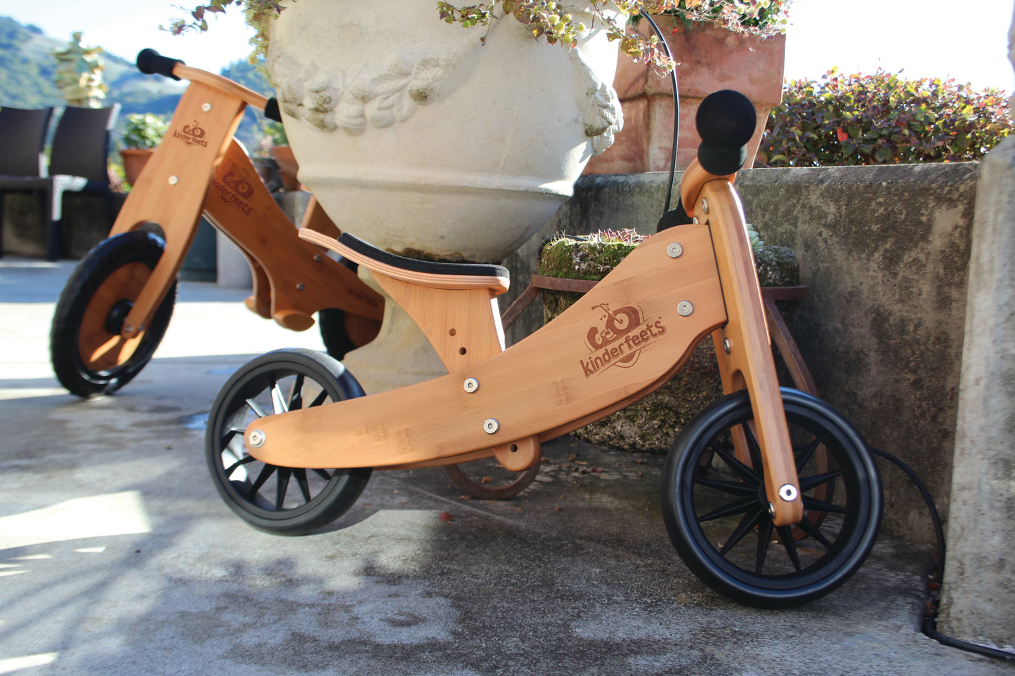 Kinderfeets 2 in 1 Tiny Tot Trike and Balance Bike - Bamboo