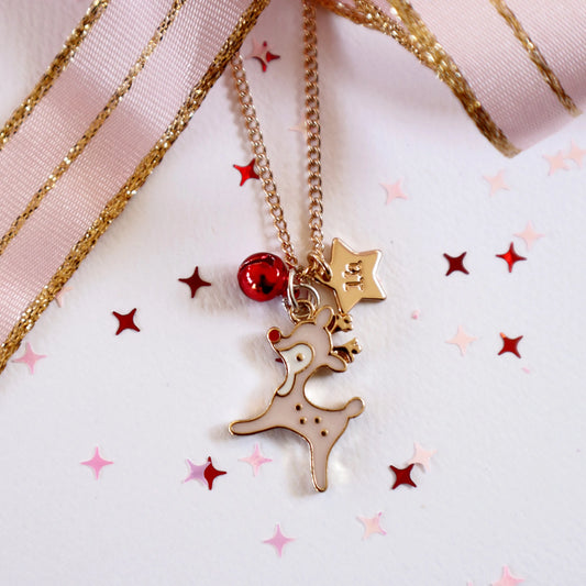 PRE ORDER - Necklace - Jingle Bell Reindeer