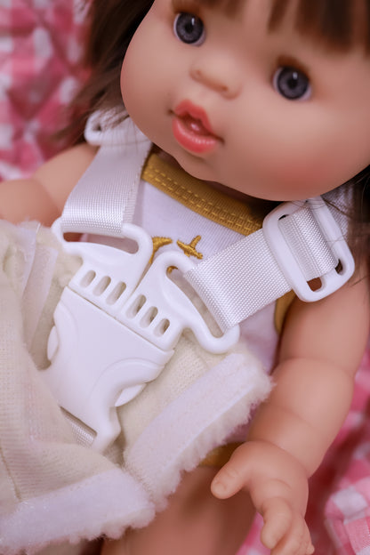 Doll's Car Seat Capsule - Pink Gingham