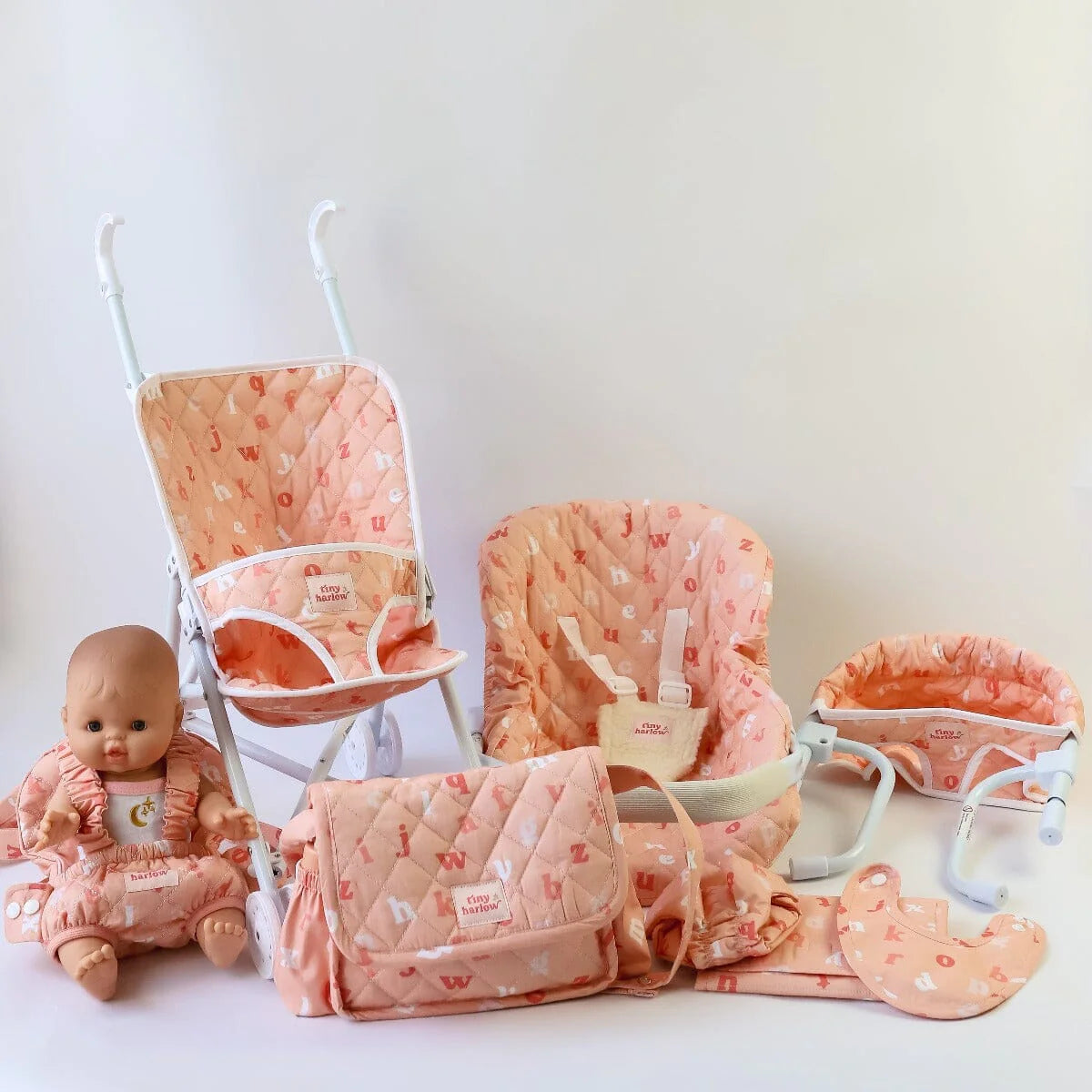 Folding Dolls Stroller - Peachy Alphabet