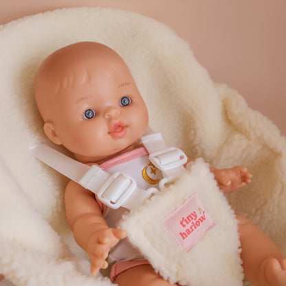 Doll's Car Seat Capsule - Cream Sherpa