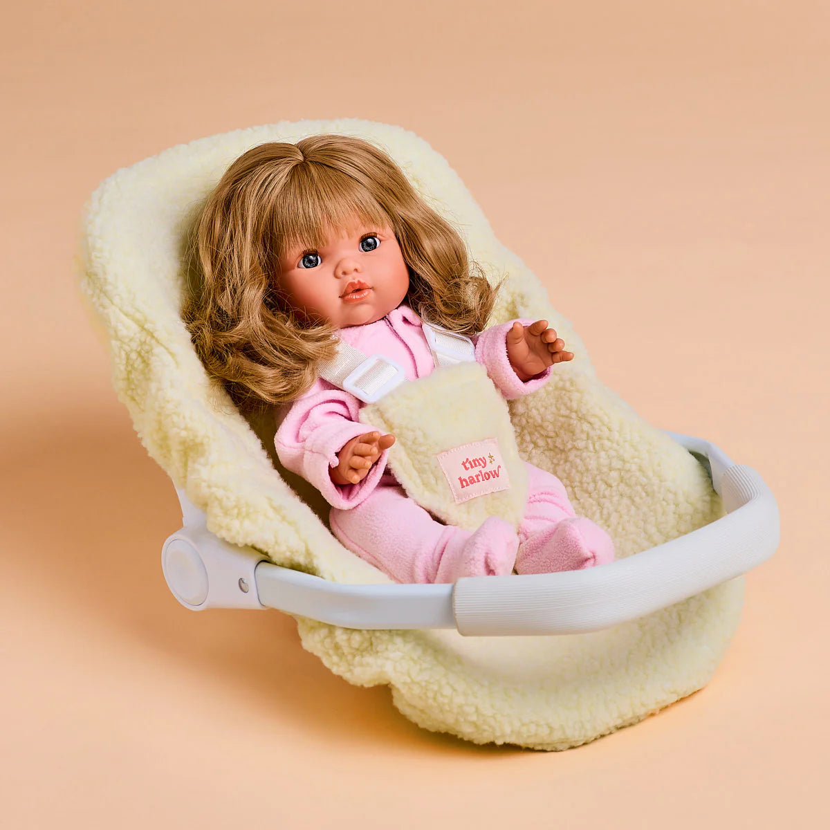 Doll's Car Seat Capsule - Cream Sherpa
