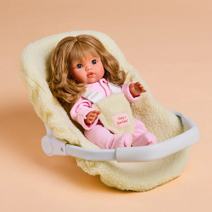Doll's Car Seat Capsule - Cream Sherpa