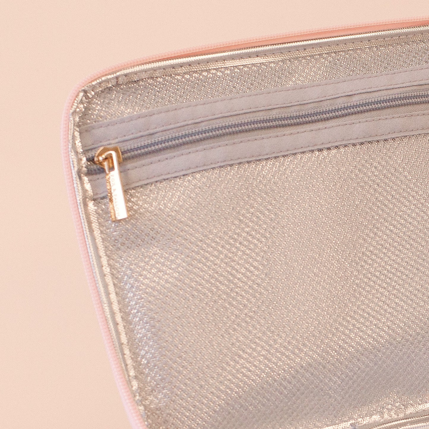 Large Lunch Bag - Peach Check