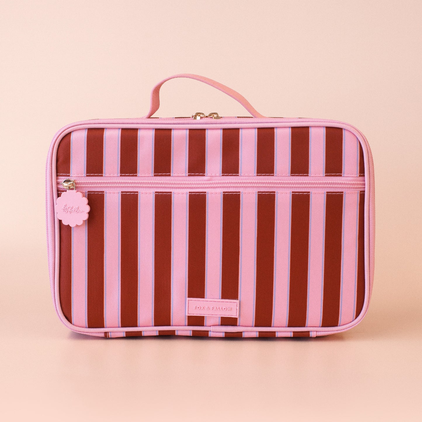 Large Lunch Bag - Burgundy Stripe