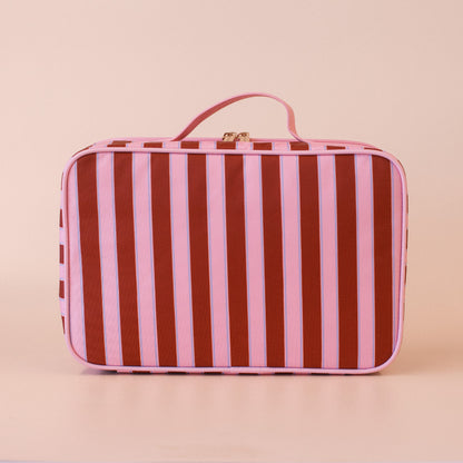 Large Lunch Bag - Burgundy Stripe