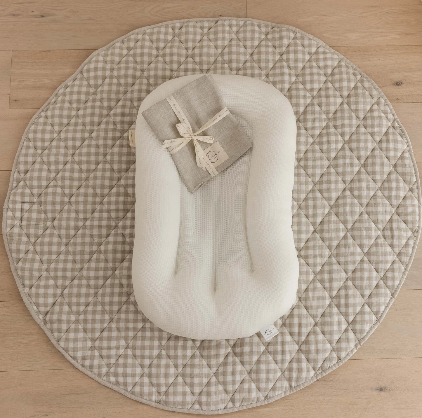 Baby Lounger Nest and Cover - Natural Oat Linen