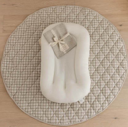 Baby Lounger Nest and Cover - Natural Oat Linen
