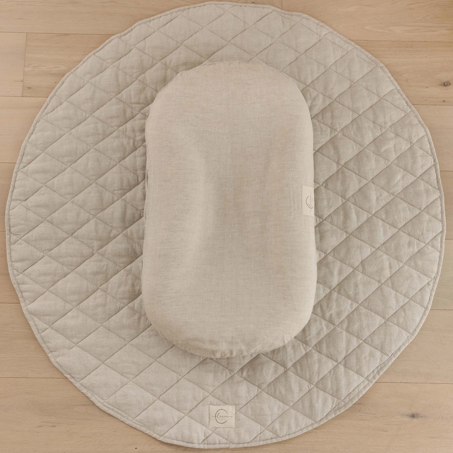 Baby Lounger Nest and Cover - Natural Oat Linen