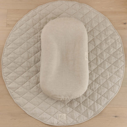 Baby Lounger Nest and Cover - Natural Oat Linen
