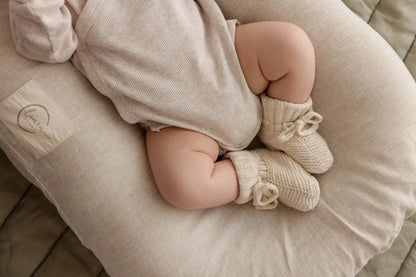 Baby Lounger Nest and Cover - Natural Oat Linen