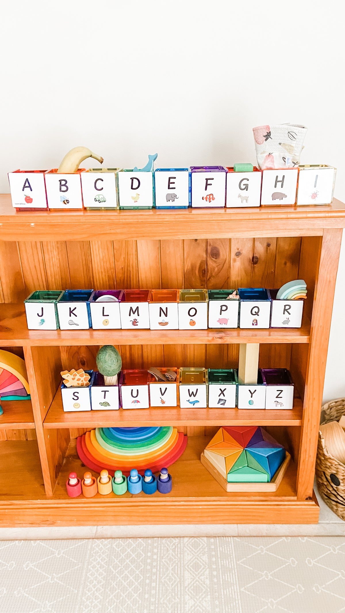 Abc Block Topper Magnetic Tile Topper - Alphabet Upper Case Pack – Our Little Darlings