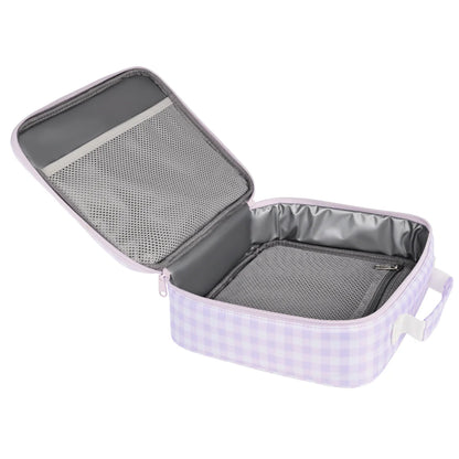 Junior Insulated Lunch Bag - Lilac Gingham