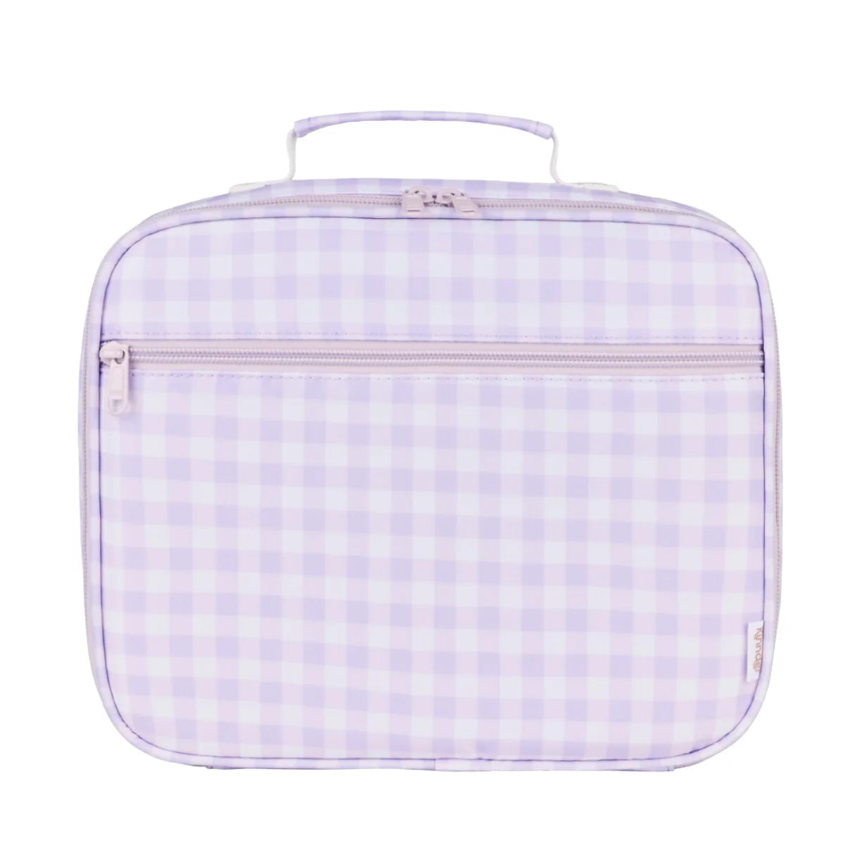 Junior Insulated Lunch Bag - Lilac Gingham