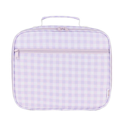 Junior Insulated Lunch Bag - Lilac Gingham