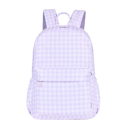 Junior Backpack - Lilac Gingham