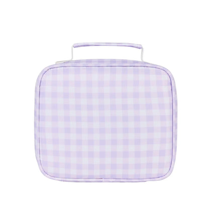 Mini Insulated Lunch Bag - Lilac Gingham