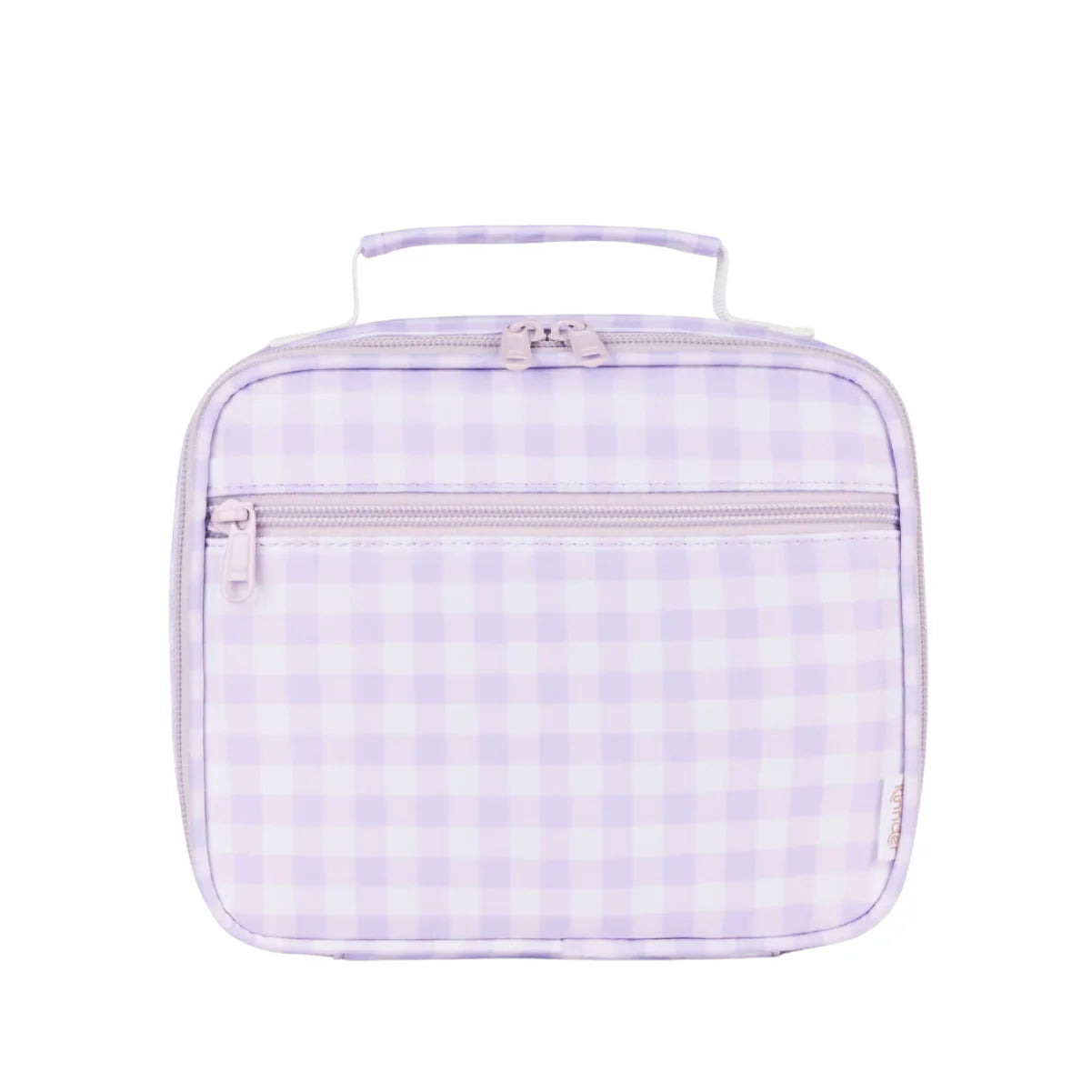 Mini Insulated Lunch Bag - Lilac Gingham