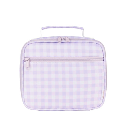 Mini Insulated Lunch Bag - Lilac Gingham