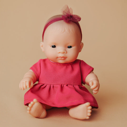 Miniland Doll 21cm Asian - Girl - Clothed - My Friends & Me