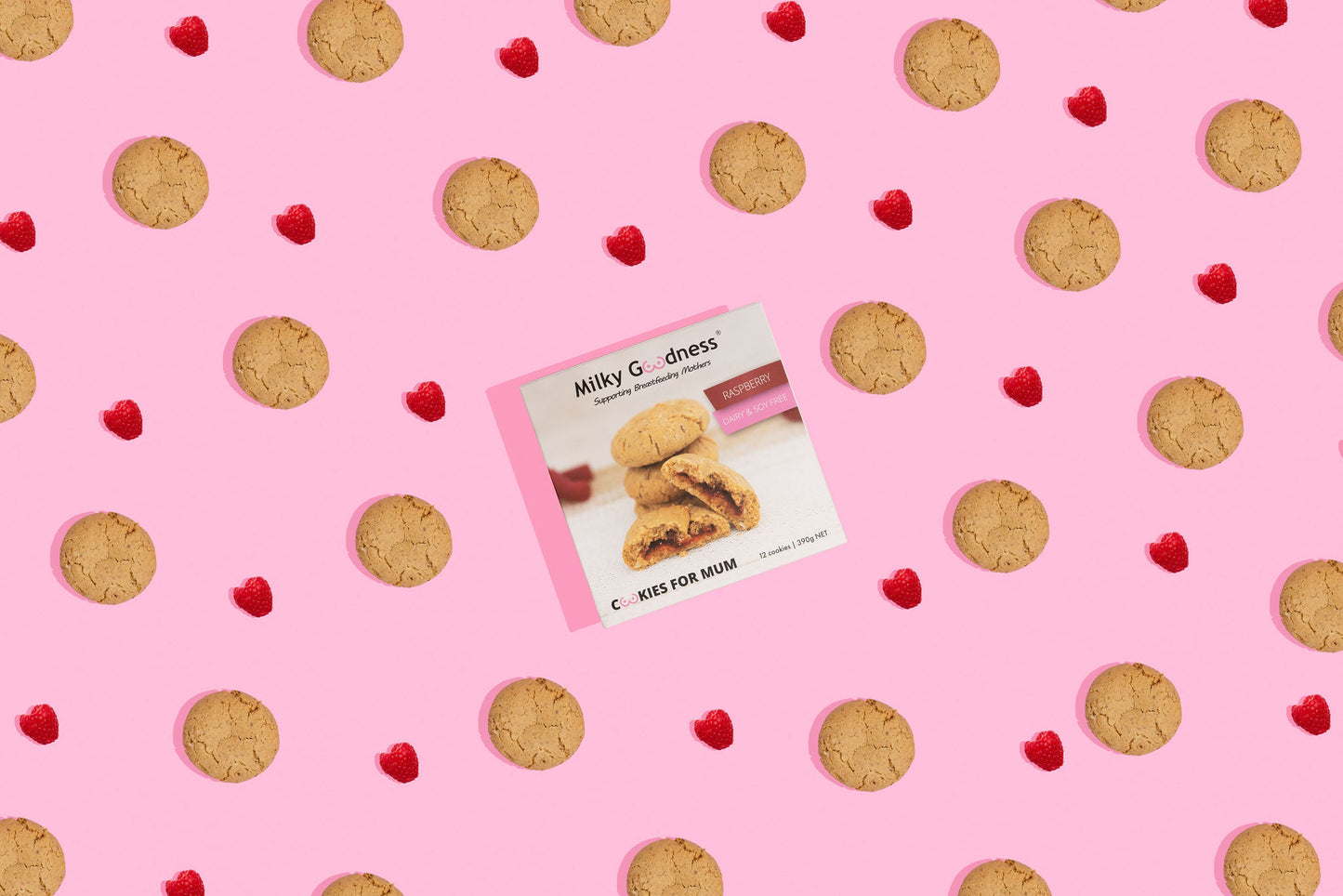 Lactation Cookies - Raspberry (Dairy & Soy Free)