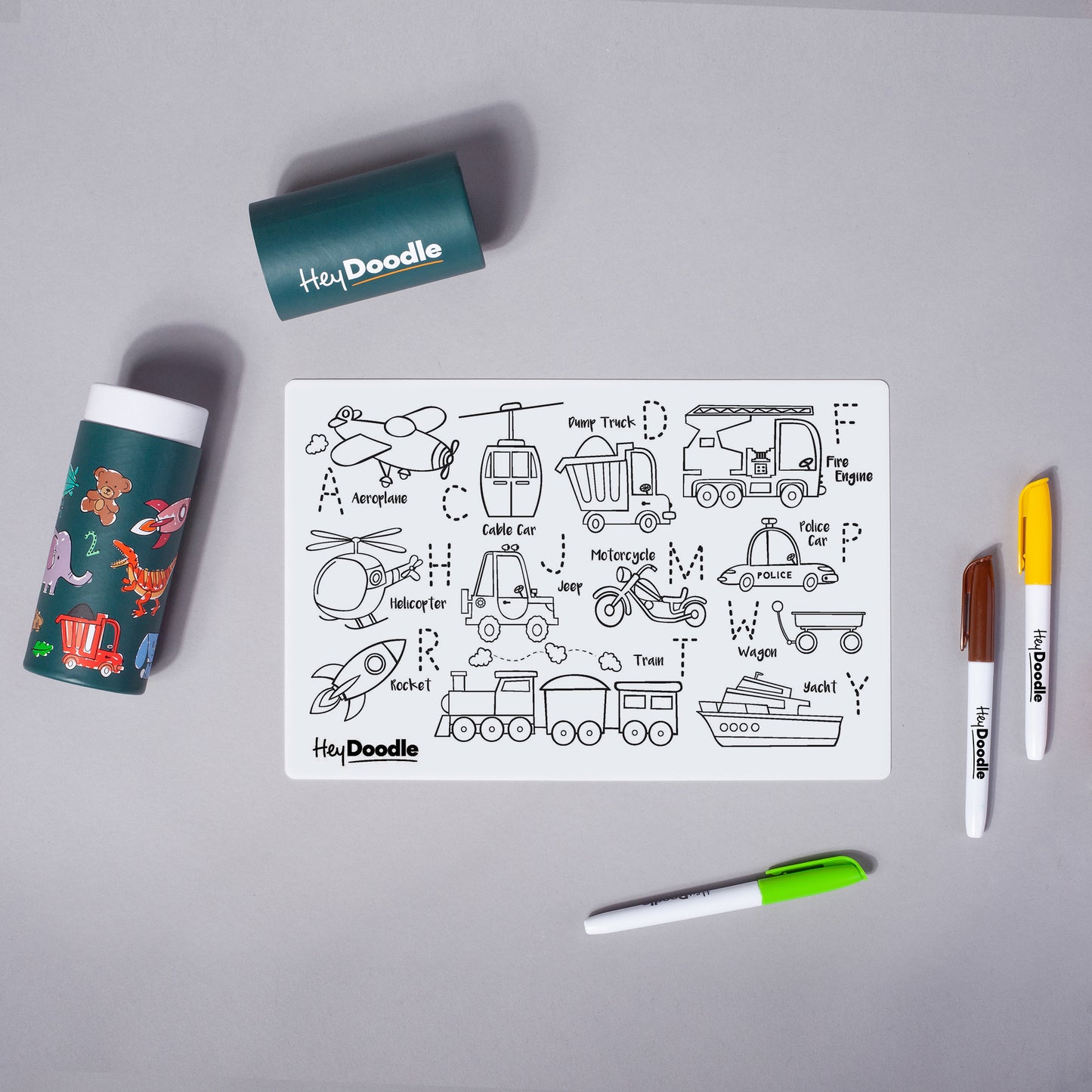 Wipeable Colouring In - MINI - Toot Toot