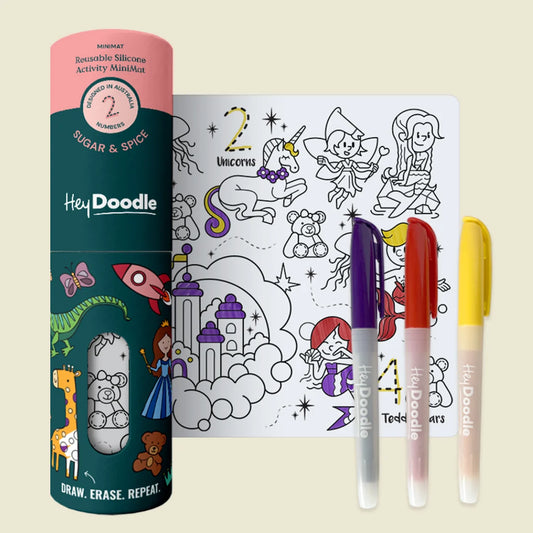 HeyDoodle Wipeable Colouring In - MINI - Sugar and Spice