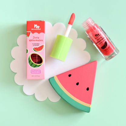 Scented Natural Lip Gloss - Watermelon - Bright Watermelon Pink