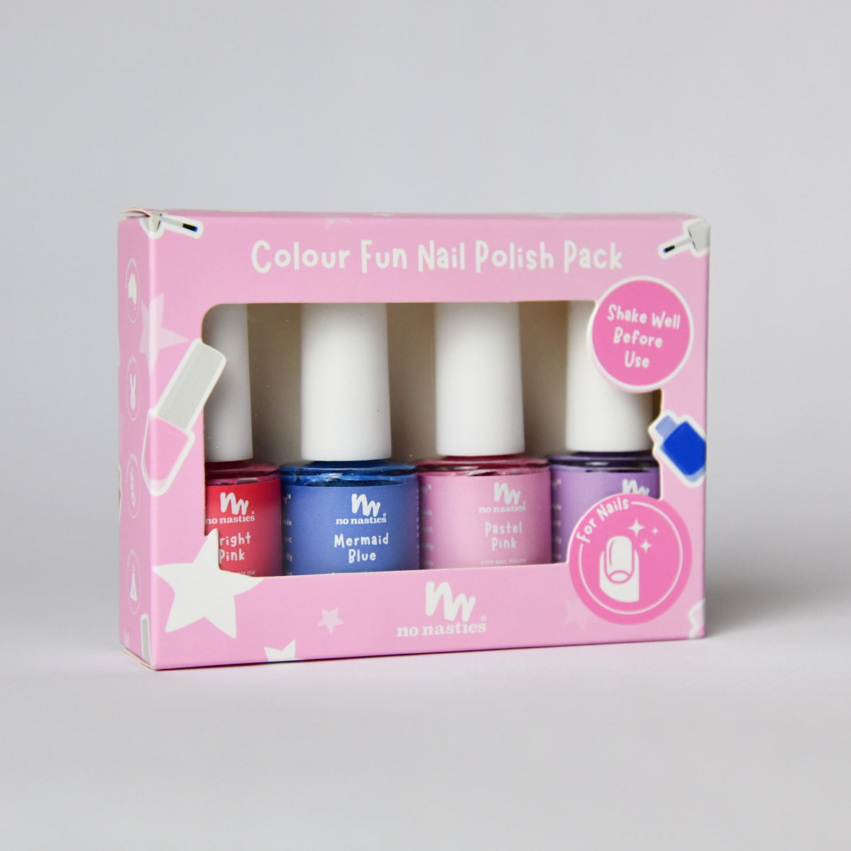 Water Based Nail Polish Non Toxic - 4 pack - Colour Fun