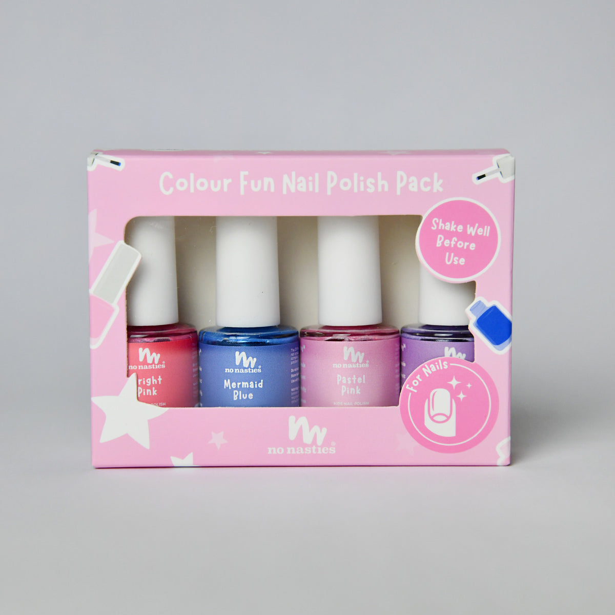 Water Based Nail Polish Non Toxic - 4 pack - Colour Fun