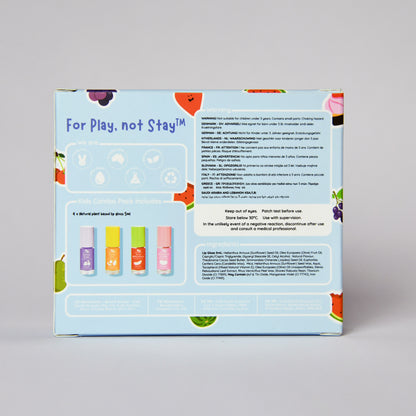 Scented Natural Lip Gloss Gift Set - Set of 4 - Cute Fruit