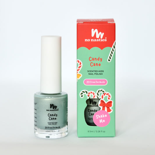 Scented Water Based Nail Polish - Candy Cane - Shimmery Green